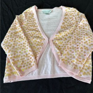 Pink and Gold Sequin shrug Cardigan